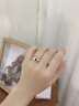 黛米 青衣 藍寶石戒指彩寶女戒氣質(zhì)款S925銀開(kāi)口戒圈中秋節禮物 曬單實(shí)拍圖