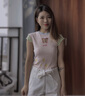MAGNLENS【情人節】夏新品牛仔短褲女白色設計感百搭美式工裝休閑褲 白色 160/XS 曬單實(shí)拍圖