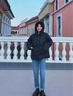 Teenie Weenie小熊女裝春季休閑松弛感輕薄連帽羽絨服外套上衣 黑色 S (160) 曬單實(shí)拍圖