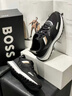 雨果博斯BOSS【經(jīng)典款】【情人節禮物】男士橡膠外底運動(dòng)鞋JONAH 001-黑色 41 曬單實(shí)拍圖
