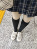 熱風(fēng)（Hotwind）秋季新款女士基礎小腿襪純色顯瘦長(cháng)筒襪簡(jiǎn)約時(shí)尚長(cháng)襪 52深灰 1雙 均碼 曬單實(shí)拍圖