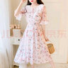 【精選夏季新品】夏季連衣裙女高檔氣質(zhì)夏季連衣裙子女子夏中長(zhǎng)款甜美娃娃領(lǐng)碎花雪紡仙女連衣裙女 粉色-裙子夏天仙女 L 【建議101-110斤】-裙子夏天仙女 曬單實(shí)拍圖