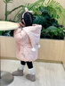 班喜迪女童羽絨服冬季2025新款嬰兒加厚白鴨絨兒童保暖連帽外套寶寶冬裝 粉色 100 曬單實(shí)拍圖