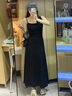 GARNUO黑色吊帶連衣裙子女夏季2025新款法式小個(gè)子高級感赫本風(fēng)收腰長(cháng)裙 黑色 M 曬單實(shí)拍圖