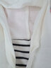 歐洛黛短袖t恤女夏季新款韓版顯瘦連帽冰絲針織小衫短袖百搭條紋女上衣 白條紋 2XL  建議120-130斤 曬單實(shí)拍圖