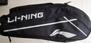 李寧（LI-NING）羽毛球拍包6支裝獨立鞋倉大容量多功能雙肩手提包健身運動包 黑色 曬單實拍圖