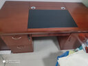 電腦桌辦公桌貼實(shí)木木皮油漆桌老板桌中班臺寫(xiě)字桌單人位 1.4m辦公桌 曬單實(shí)拍圖