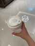 小北家Tritan透明咖啡杯隨手杯便攜水杯簡約防摔耐高溫運動塑料杯子 純白 500ml 1個 曬單實拍圖