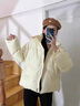 唐菓蜜羽絨棉服女冬季2024新款學(xué)生韓版時(shí)尚甜美小個(gè)子面包服保暖棉衣女 米白色 M 曬單實(shí)拍圖