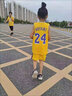 嬡嘻悠兒童籃球服套裝背心無(wú)袖訓(xùn)練速干男童夏球衣運(yùn)動(dòng)服球衣24號(hào)女童 KB24號(hào)黃色 2XS（95-110cm） 曬單實(shí)拍圖