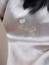 金三塔真絲睡衣女桑蠶絲舒適簡約短袖短褲套裝絲綢睡衣七夕情人節(jié)禮物 玫瑰香水色0266 XL 曬單實拍圖