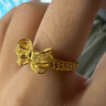 百泰首飾（BATAR JEWELLERY）生日禮物黃金戒指999足金花絲雙層蝴蝶結(jié)鏤空蝴蝶活口金戒指 3.79g 曬單實(shí)拍圖