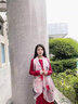 恒源祥100%桑蠶絲絲巾女士春夏季防曬紗巾真絲圍巾披肩送媽媽生日禮物 紅花墨韻 曬單實(shí)拍圖