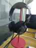 Drewchan 耳机支架通用头戴式耳机架电脑游戏竞技耳麦桌面实木挂架铝合金收纳架金属展架立式置物架 EJ4R红色胡桃木耳机支架 实拍图
