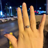 DR.KU莫桑鉆戒D色一克拉雪花男女情侶一對結(jié)婚求婚訂婚戒指送女友禮物 【永恒的愛】情侶對戒 開口（可調(diào)節(jié)大?。?曬單實拍圖