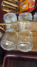 裕昶耐熱玻璃杯套裝水杯家用輕奢待客帶把牛奶杯高顏值泡茶杯 透明色豎紋杯+杯架+托盤(pán) 曬單實(shí)拍圖
