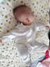 G.DUCKKIDS嬰兒衣服春秋新款新生嬰幼兒連體衣女寶寶打底衫純棉公主超萌爬服 白色 80cm (建議6-9個(gè)月，7-10公斤) 曬單實(shí)拍圖
