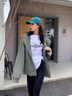 DXOT秋冬外套女春秋款2025新款連帽百搭秋冬穿搭衛(wèi)衣開衫薄款運(yùn)動套裝 灰綠色 M 曬單實(shí)拍圖