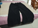 啄木鳥(niǎo)（TUCANO）九分垂感闊腿褲女夏季薄款寬松直筒女褲高腰顯瘦黑色七分褲子 黑色九分褲(BS908長(cháng)褲) L (推薦95-110斤) 曬單實(shí)拍圖