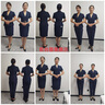 威世品夏季職業(yè)西裝套裝女氣質(zhì)收腰酒店前臺(tái)接待售樓部珠寶店美業(yè)工作服 灰藍(lán)色短袖西裝 【固定絲巾+腰帶 XL 建議118-127斤 曬單實(shí)拍圖