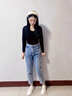 CAMILA KSENIA小白鞋子女2025新款爆款夏季百搭時(shí)尚休閑真皮鞋子軟底不累腳板鞋 米白色 36 曬單實(shí)拍圖