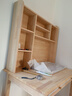 百象樹(shù)（BAIXIANGSHU）實(shí)木學(xué)生電腦桌初高中生寫(xiě)字桌學(xué)習桌書(shū)桌書(shū)架一體桌組合家用 【原木色】單桌 100*60*160cm 曬單實(shí)拍圖