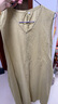 無(wú)印良品（MUJI）女式 棉 漢麻 無(wú)袖連衣裙女裝裙子夏季 連身裙長(zhǎng)裙 BCD91C5S 黃色 S （155/80A） 曬單實(shí)拍圖