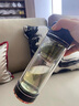 伯莎丹頓雙層玻璃杯水杯男士茶水分離泡茶杯個(gè)人專(zhuān)用高檔杯子定制禮物禮品 玄墨黑（基礎款）  360ml 曬單實(shí)拍圖