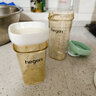 HEGEN海格恩奶瓶0-6-12個(gè)月+新生嬰兒防脹氣1-3-6歲兒童水杯儲存蓋禮盒 白色小禮盒+ 330ml喝水杯藍色 曬單實(shí)拍圖