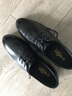 金利來（Goldlion）男鞋2025新款男士輕底商務正裝鞋皮鞋男系帶軟皮休閑鞋婚鞋圓頭 黑色細紋571710311ABA 39 曬單實拍圖
