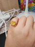 樂靈黃金戒指女足金999小方糖花絲活口送女生戒情人節(jié)求婚送生日禮物 黃金小方糖活口女戒 金重約3.6g/克重多退少補(bǔ) 曬單實(shí)拍圖