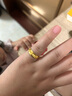 六福珠寶  足金納福金鱗紋黃金戒指女戒開(kāi)口戒 計價(jià) B01TBGR0023 3.51克(含工費125元) 曬單實(shí)拍圖