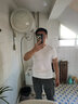 GRACEBOX男款短袖T恤 萊卡打底衫圓領(lǐng)健身版無(wú)標純色半袖運動(dòng)上衣內搭 雅白 L 曬單實(shí)拍圖