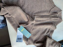 恒源祥100%羊毛衫男士拉鏈高領(lǐng)毛衣加厚保暖上衣HJ221 淺卡其 175/92A  曬單實(shí)拍圖