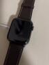 istrap苹果手表表带真皮适用apple watchs9/s8/7/6/5/SE男ultra女iwatch 栗棕白线丨银色配件 42MM 实拍图