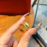 老鳳祥滿天星車花耳飾黃金耳環(huán)媽媽款足金耳圈七夕情人節(jié)禮物送女友老婆 今/次日達(dá)*車花耳環(huán)【一對】約2.1-2.2g禮盒 曬單實拍圖