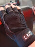 LAC健身手套 耐磨防滑运动手套 骑行手套加长护腕 改进版 黑色L码 实拍图