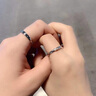 迪后輕奢品牌鉑金情侶戒指一對pt950鉆石男女士款時(shí)尚活口對戒求婚結婚紀念日情人節生日禮物送女友 PT950鉑金鉆戒男女款一對【可調節+鑒定證書(shū)】 曬單實(shí)拍圖