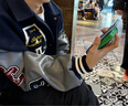 A CHOCK【Achock官方店】美式cleanfit立領(lǐng)重磅刺繡棒球服潮牌外套男夾克 藏藍(lán)色 XL 曬單實(shí)拍圖