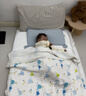 艾茵美（oinme）生物基記憶棉幼兒童枕頭純棉環(huán)保一-10歲整嬰兒安撫專(zhuān)用 T1-精梳棉絲光藍【3個(gè)月-1歲】0壓生物基 曬單實(shí)拍圖