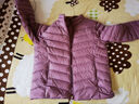 雅鹿輕薄羽絨服女短款2025新款中老年修身女裝白鴨絨媽媽保暖外套 3470粉紫 4XL 推薦155-168斤 曬單實(shí)拍圖