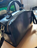 歌洛茲德包包女款2025年植鞣真頭層牛皮女款新款手提波士頓包單肩斜挎包 黑色 曬單實(shí)拍圖