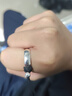 佰譽銀家 6MM999足銀 男士銀戒指素光面簡約女情侶對戒尾戒中指食指指環(huán) 25號(手指周長65MM) 曬單實拍圖