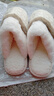 GOEWY棉拖鞋女秋冬季保暖女士棉拖加厚底居家室內防滑毛絨拖鞋男可外穿 百搭杏色【TPR防滑大底+保暖鎖溫+親膚毛絨】 40-41 （適合40-41腳穿） 曬單實(shí)拍圖