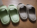 輕臣買一送一涼拖鞋夏季家用室內(nèi)浴室防滑厚底軟底踩屎感家居拖鞋 綠色+卡其 40-41 40-41 曬單實拍圖