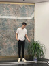 滄獅男士短袖T恤夏季潮牌體恤修身薄款衣服潮流男裝學(xué)生上衣 白色 2XL 曬單實(shí)拍圖