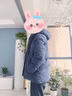 諾帝卡（NAUTICA）【單件直降】秋冬新款防輕潑水連帽厚款面包羽絨服JO4407 藏青4NV L 曬單實(shí)拍圖