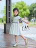 可可鴨（QQ DUCK）童裝女童連衣裙兒童裙子學(xué)院JK裙青少年衣服經(jīng)典校園白色；120 曬單實(shí)拍圖