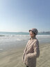 子牧棉麻冬裝 女韓版百搭棉衣外套洋氣收腰長(cháng)袖棉服2221 卡其色 M(建議90-105斤) 曬單實(shí)拍圖
