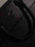 格比森 商务公文包男士单肩包软皮斜挎包大容量手提包可装14吋电脑包 牛皮纹黑色+手包 实拍图